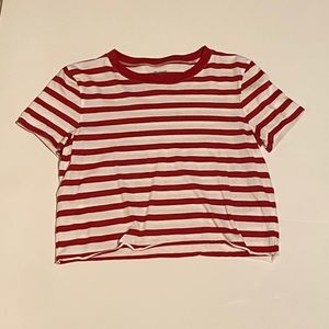 Madewell Striped Cropped Tee